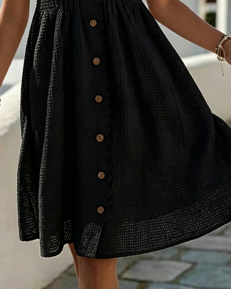 Sesi | Vestido midi con mangas abullonadas