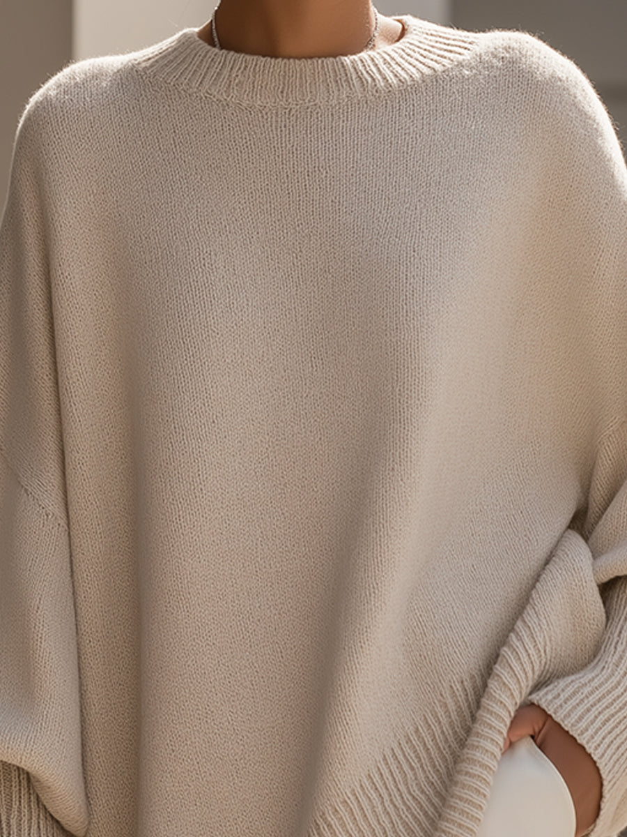 Roset | Jersey oversize con cuello ancho y drapeado