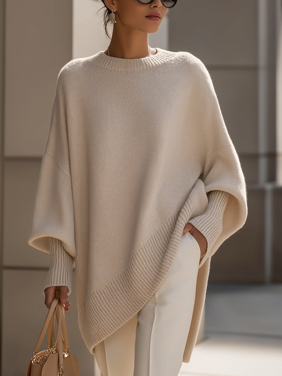 Roset | Jersey oversize con cuello ancho y drapeado