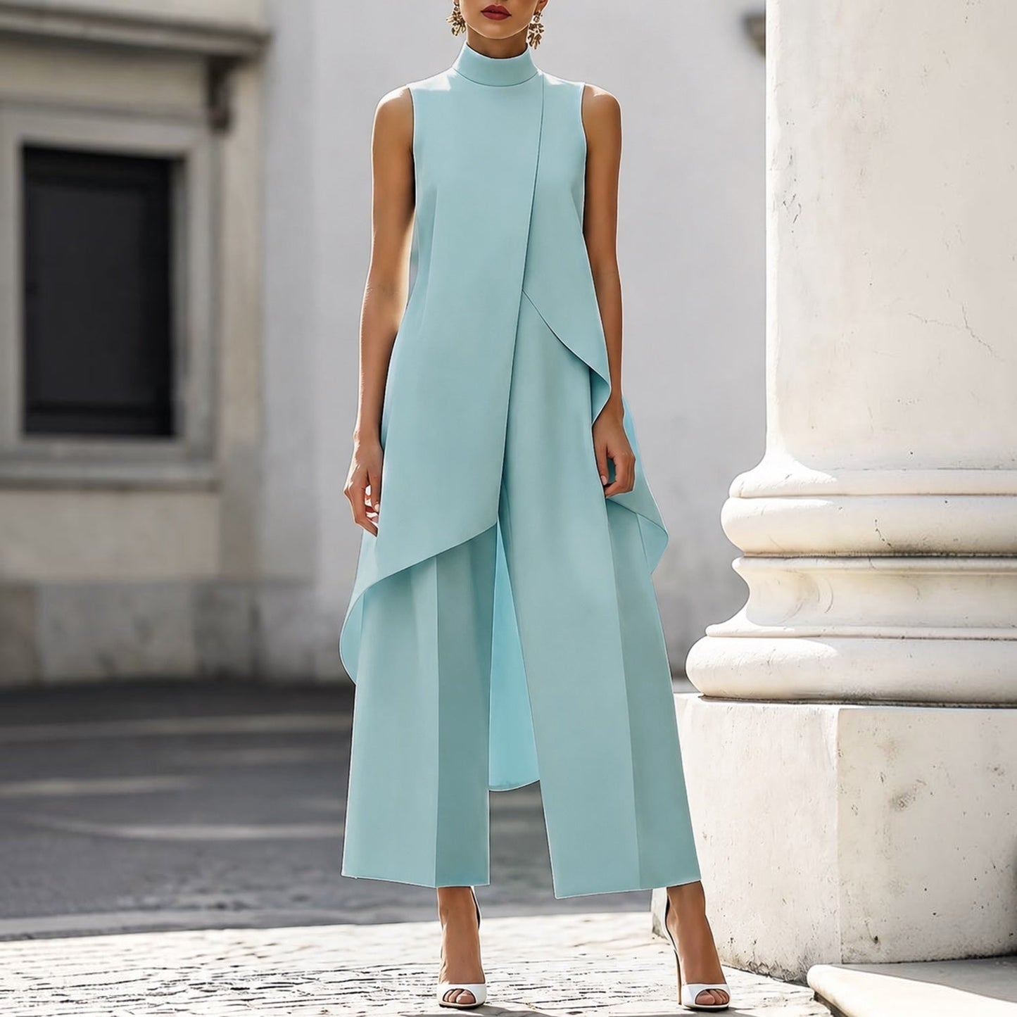 Leila | Conjunto Elegante con Vuelos Asimétricos