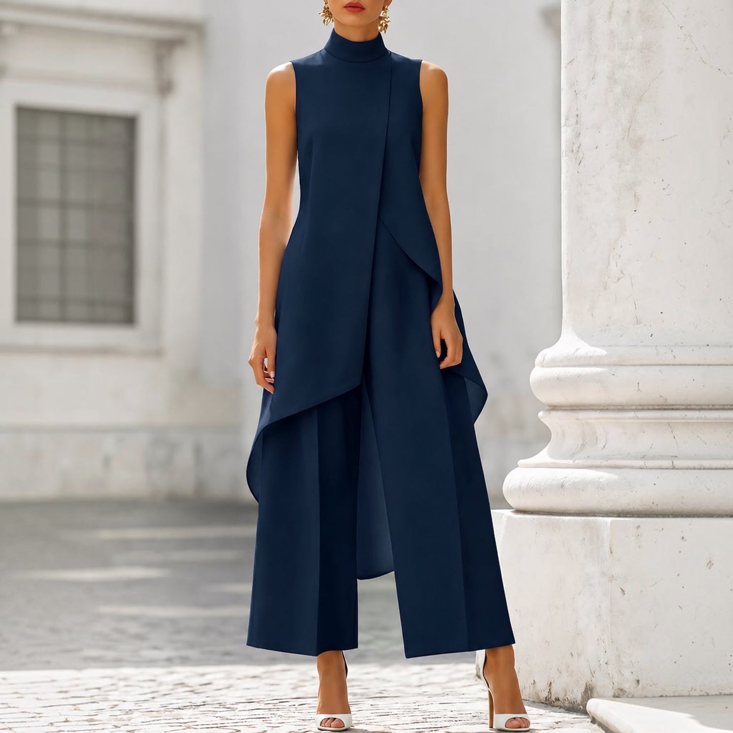 Leila | Conjunto Elegante con Vuelos Asimétricos