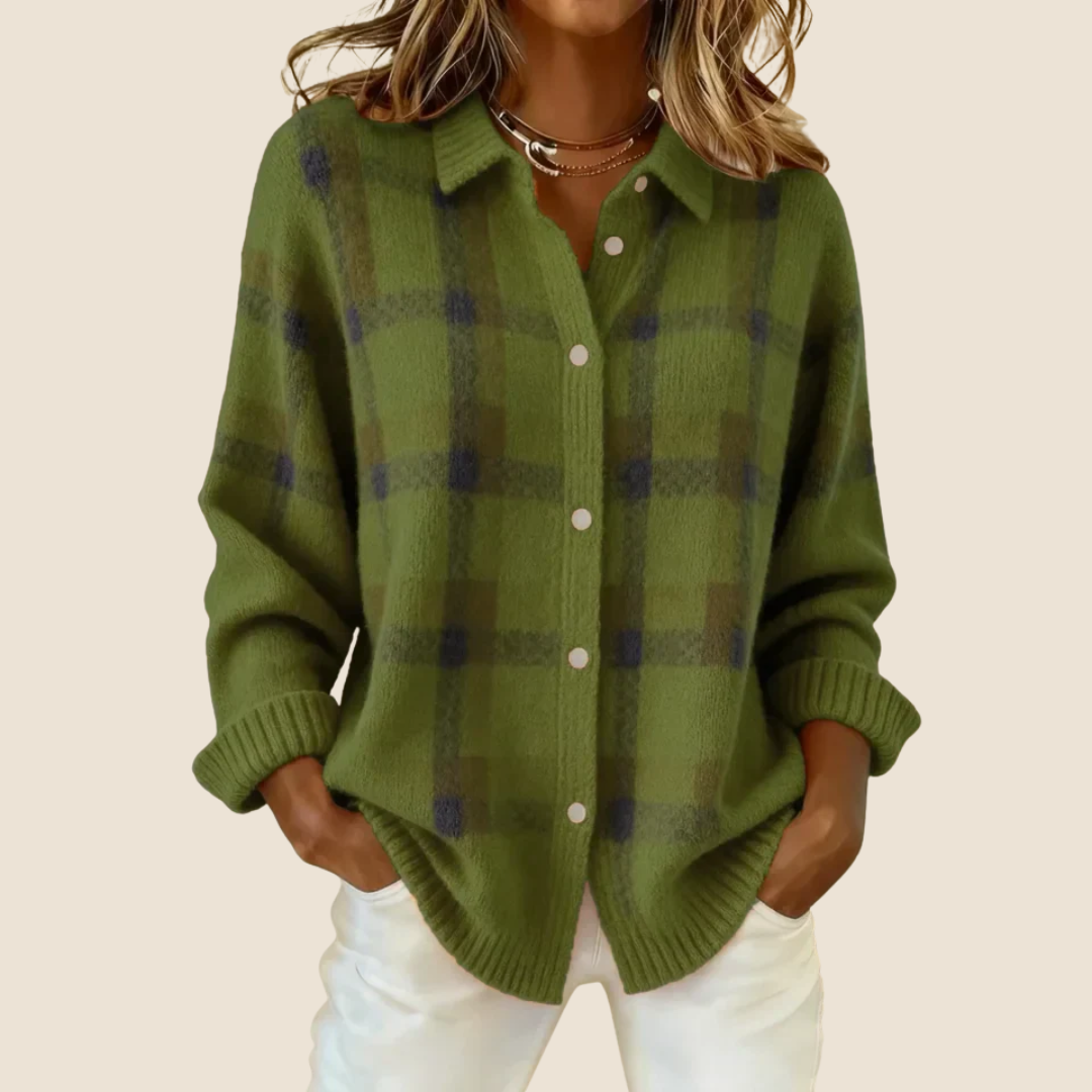Hana | Jersey Camisero a Cuadros Otoñal