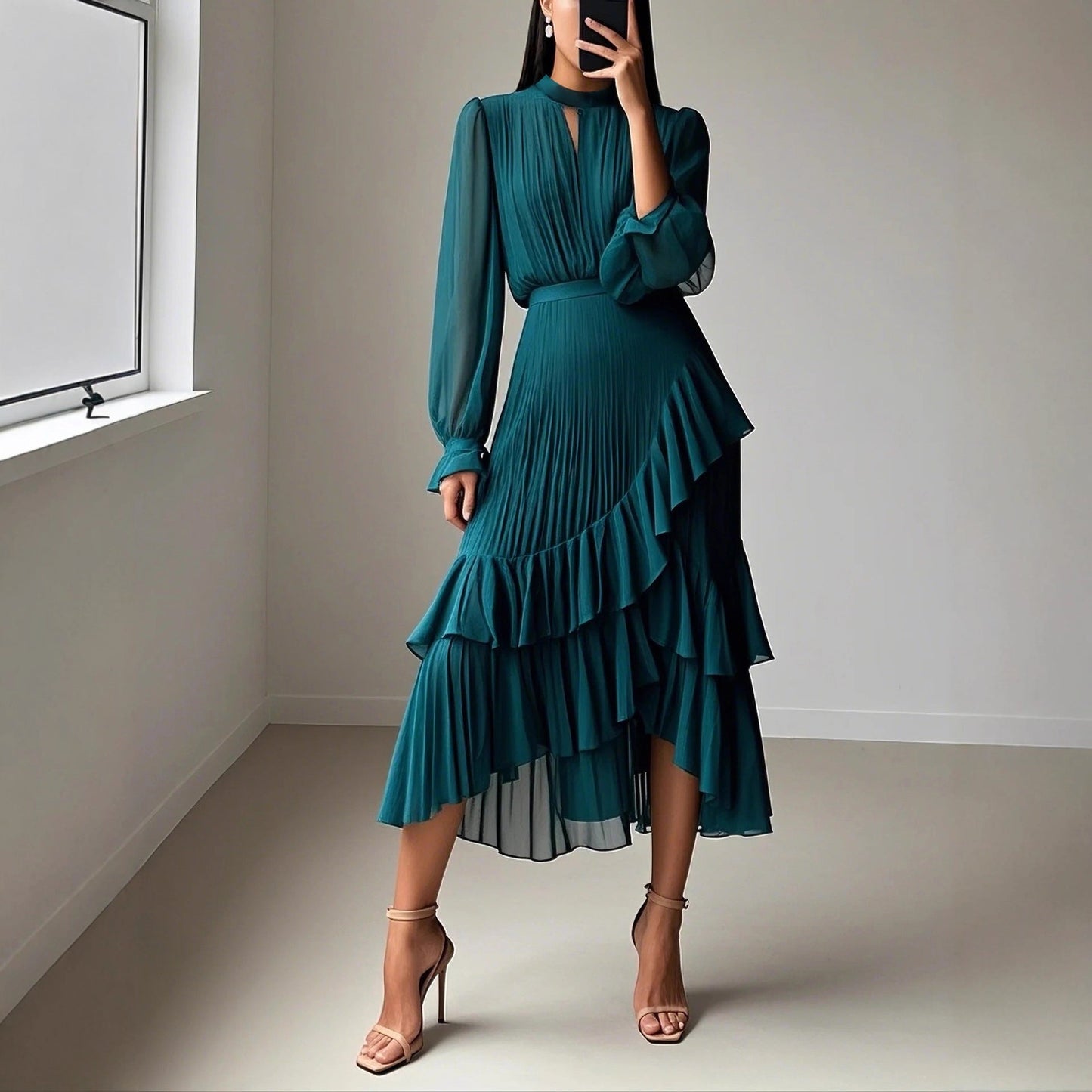 Ellie - Vestido Plissado Elegante