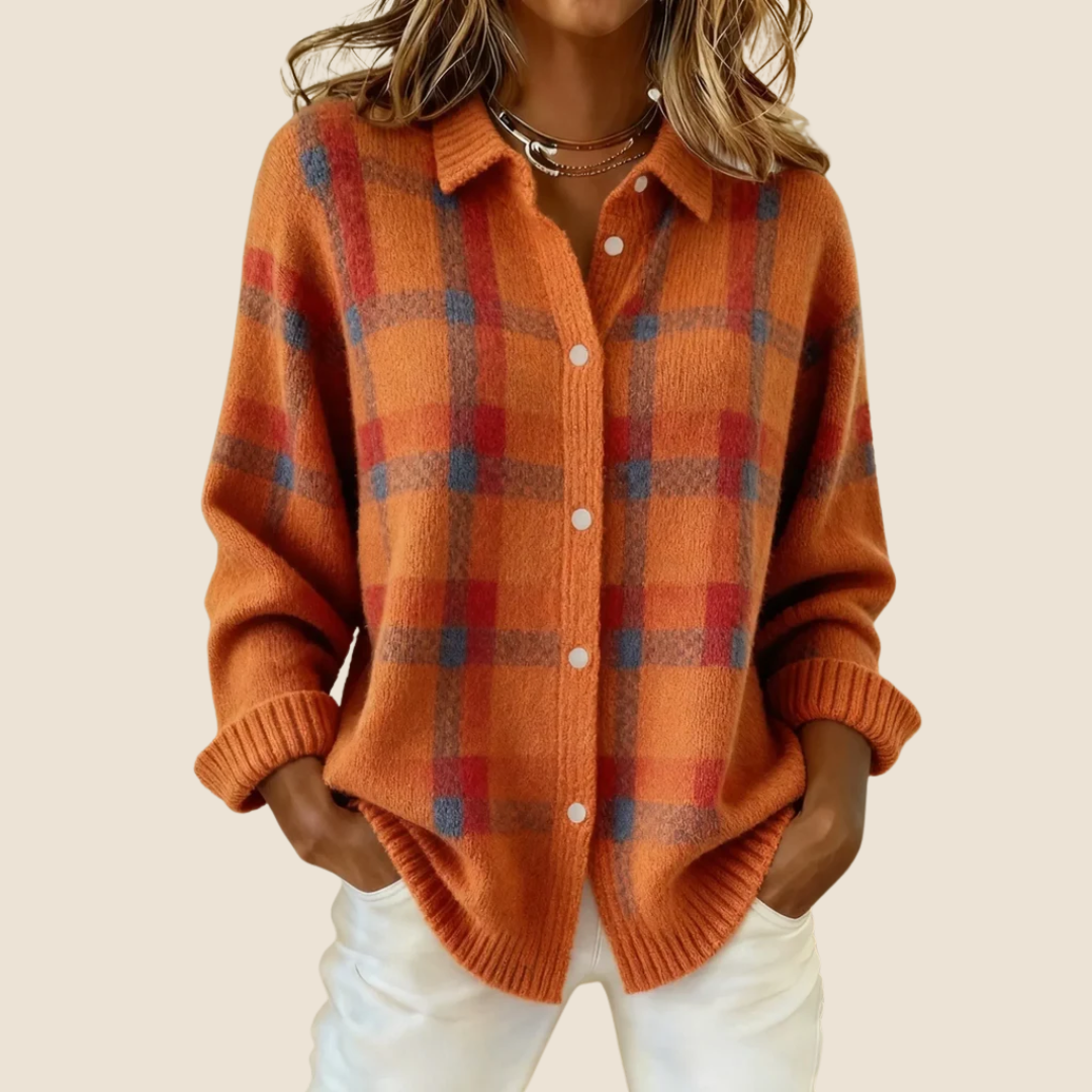 Hana | Jersey Camisero a Cuadros Otoñal