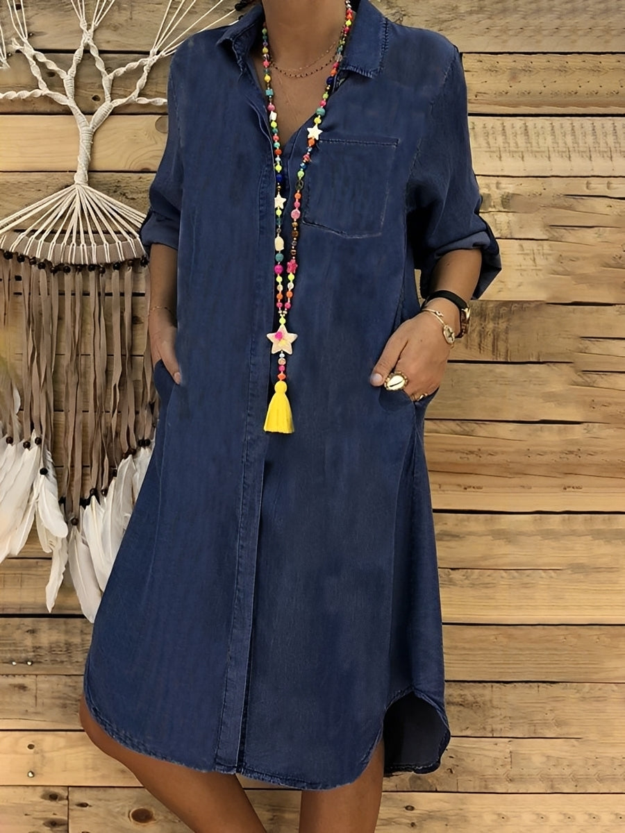 Kristina - Vestido camisero Denim