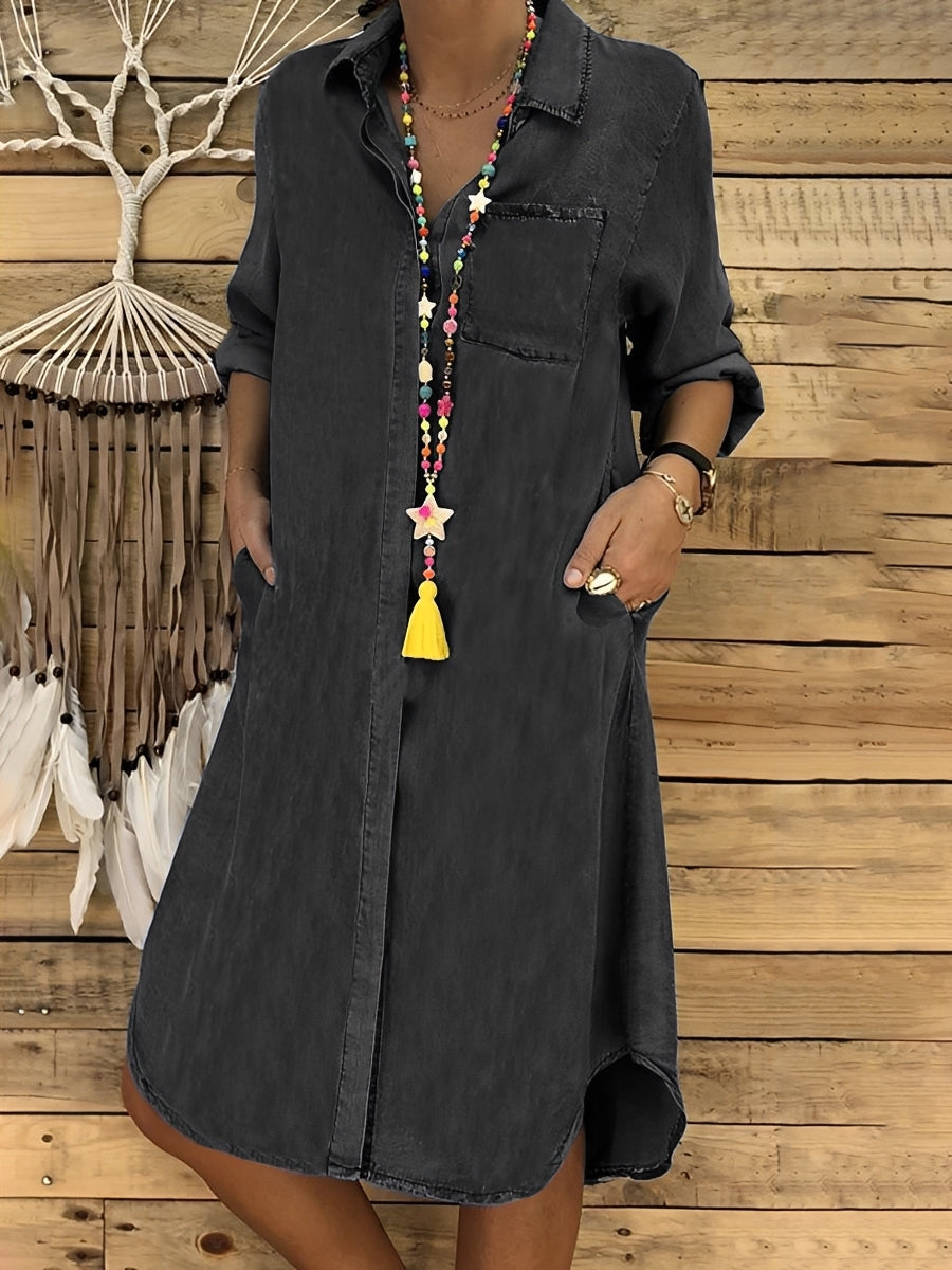 Kristina - Vestido camisero Denim