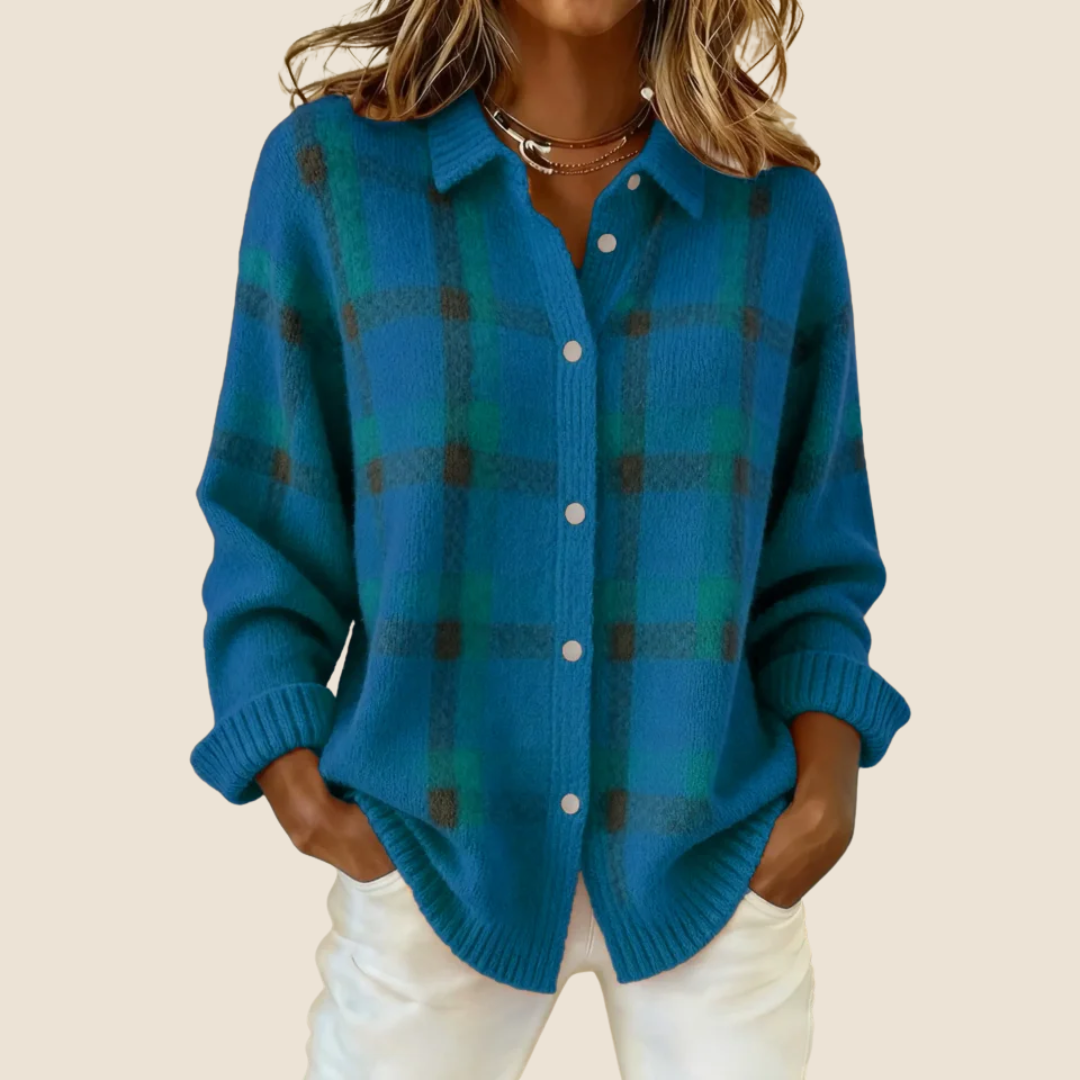 Hana | Jersey Camisero a Cuadros Otoñal