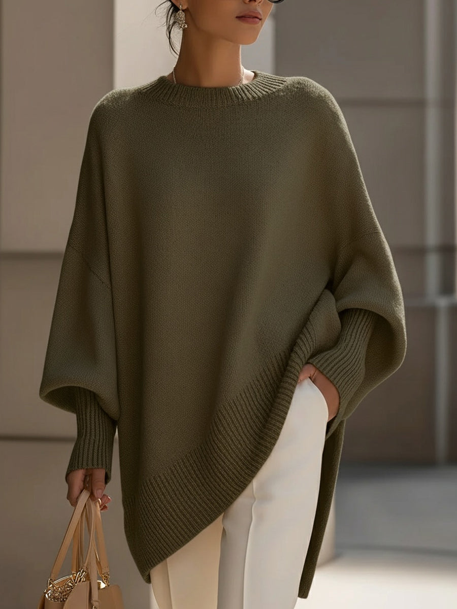 Roset | Jersey oversize con cuello ancho y drapeado