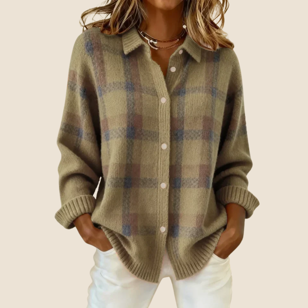 Hana | Jersey Camisero a Cuadros Otoñal