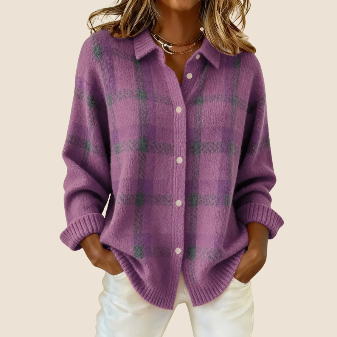 Hana | Jersey Camisero a Cuadros Otoñal