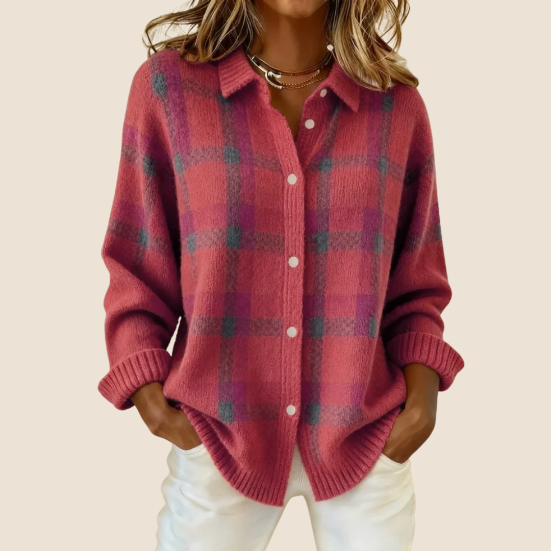 Hana | Jersey Camisero a Cuadros Otoñal