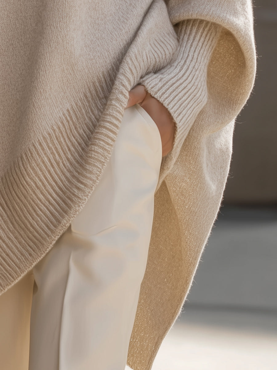 Roset | Jersey oversize con cuello ancho y drapeado