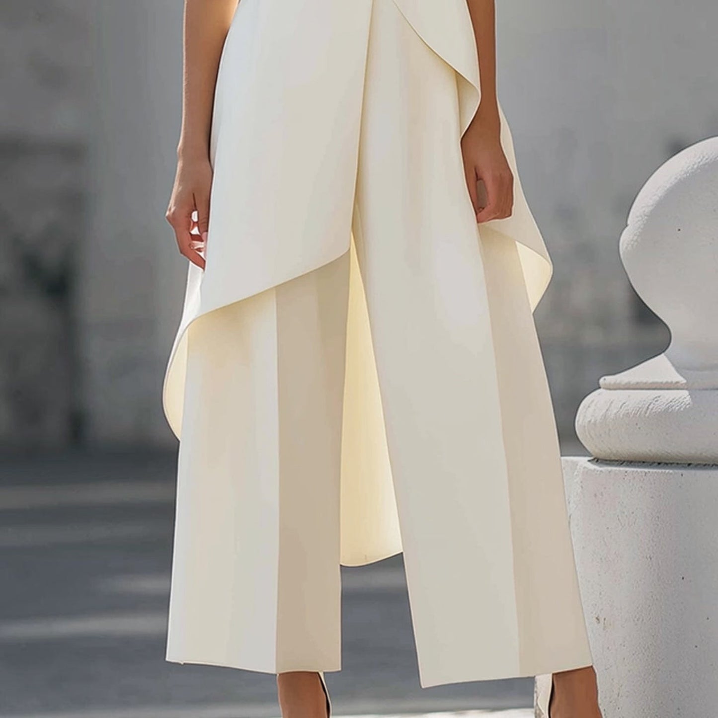 Leila | Conjunto Elegante con Vuelos Asimétricos