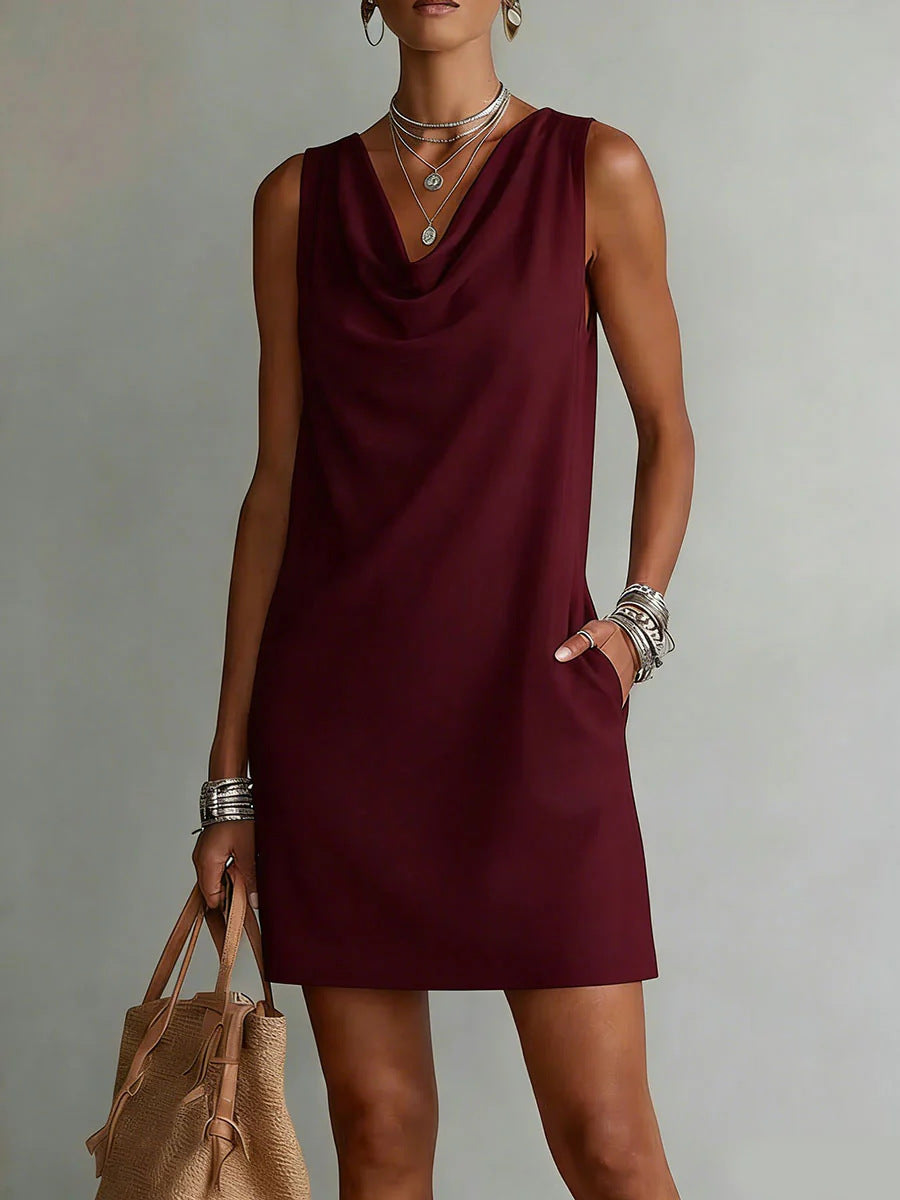 Lumi | Vestido sin mangas, con escote vuelto y bolsillos