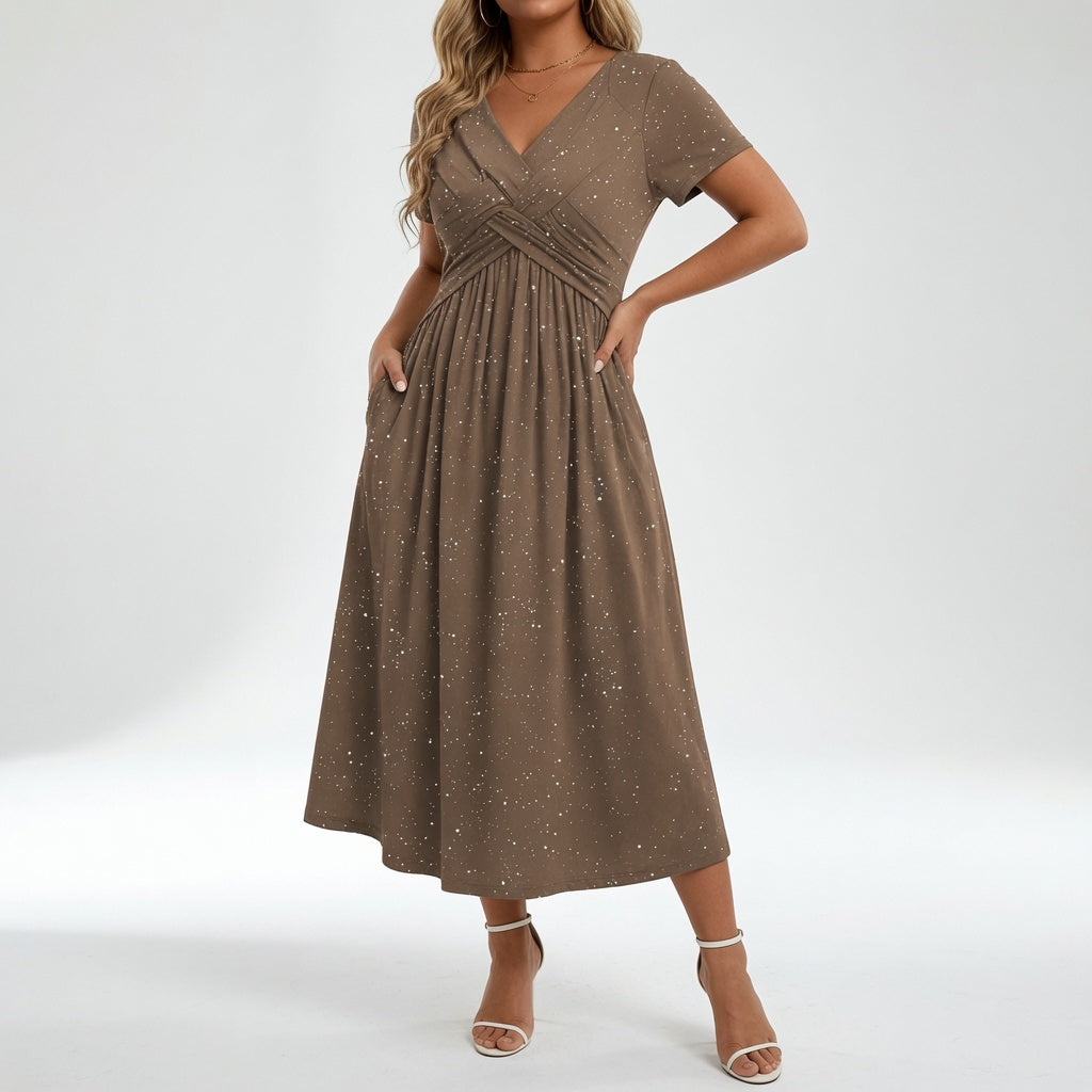 Tuca | Vestido Elegante con escote en V y detalle cruzado