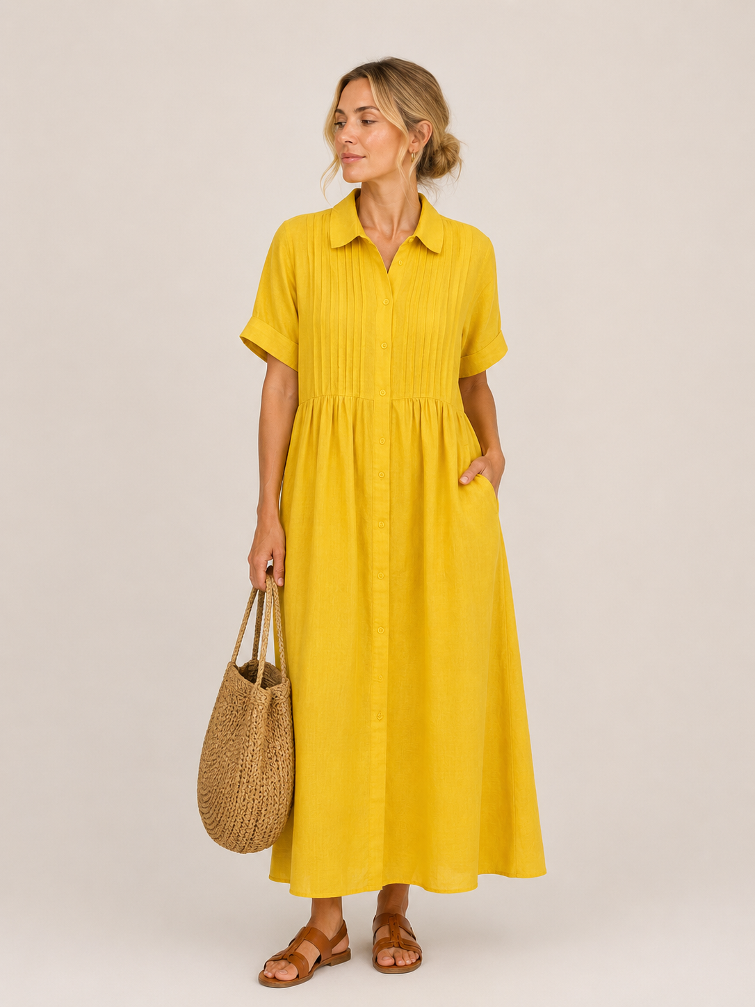 Capri - Vestido Midi Camisero Veraniego