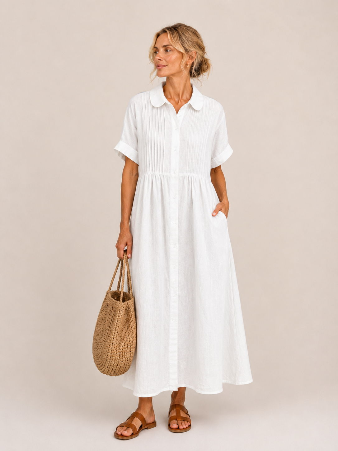 Capri - Vestido Midi Camisero Veraniego