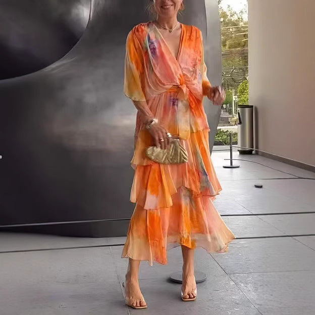Margarita | Vestido con capas Florales
