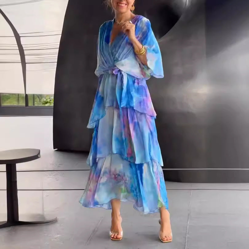 Margarita | Vestido con capas Florales