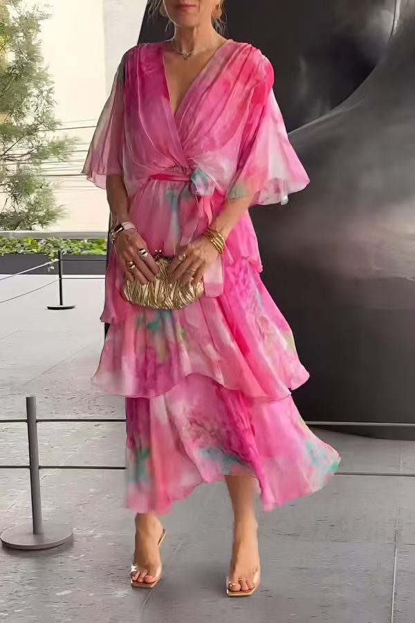 Margarita | Vestido con capas Florales