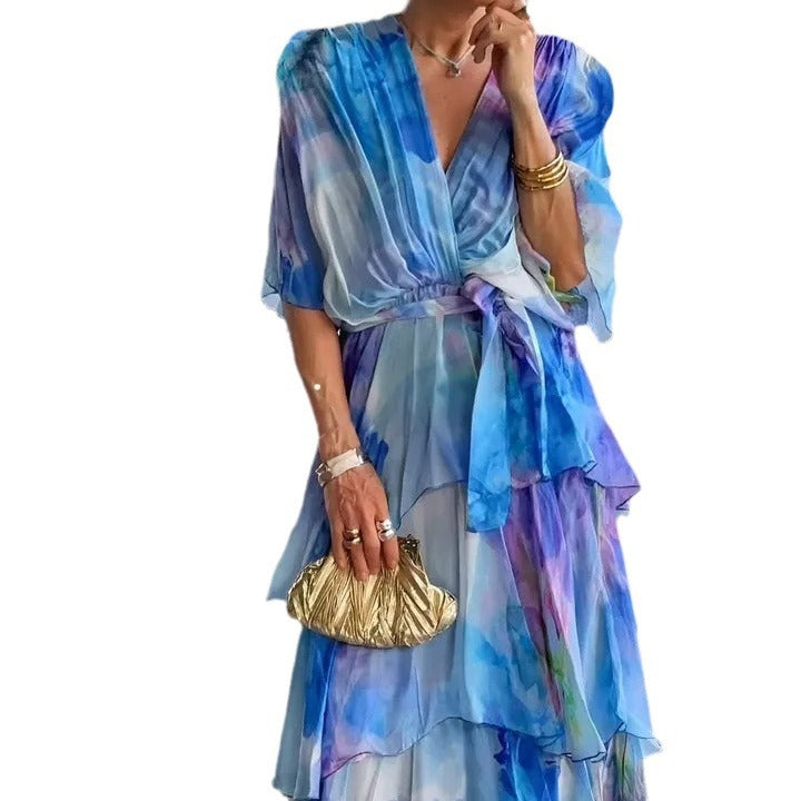 Margarita | Vestido con capas Florales