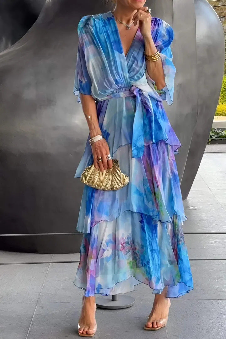 Margarita | Vestido con capas Florales