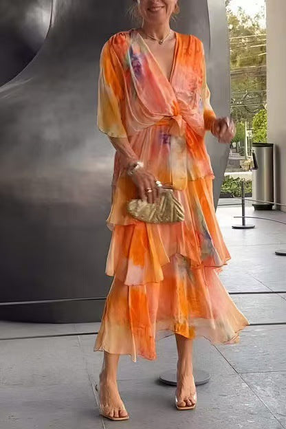 Margarita | Vestido con capas Florales