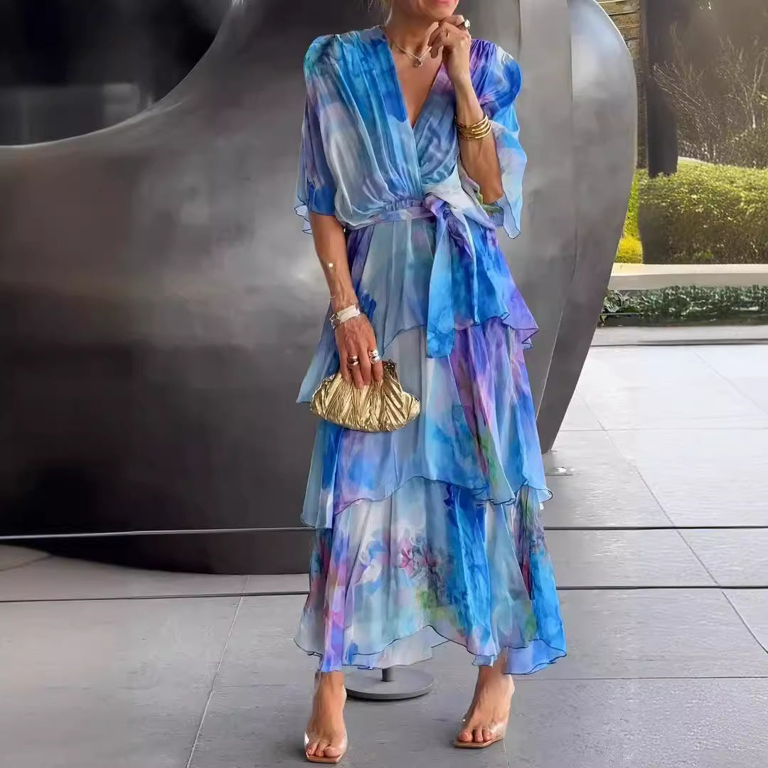 Margarita | Vestido con capas Florales