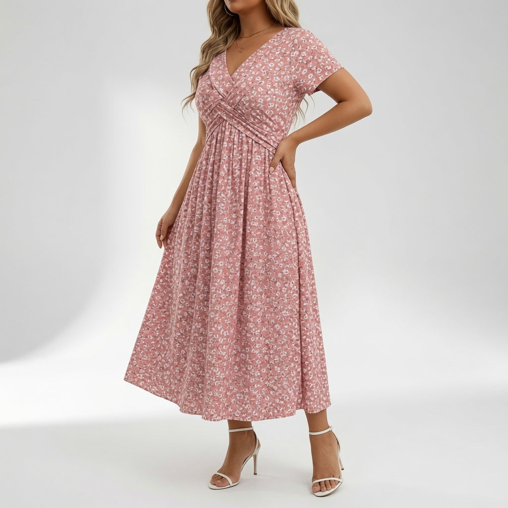 Tuca | Vestido Elegante con escote en V y detalle cruzado
