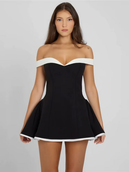 Alina - minivestido con contraste