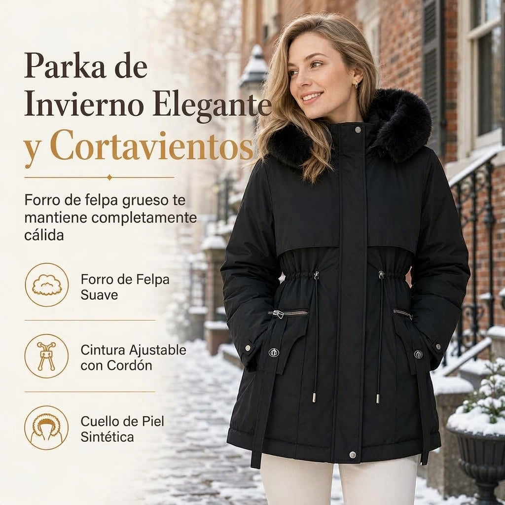 Fabi | Parka acolchada de piel sintética de invierno para mujer