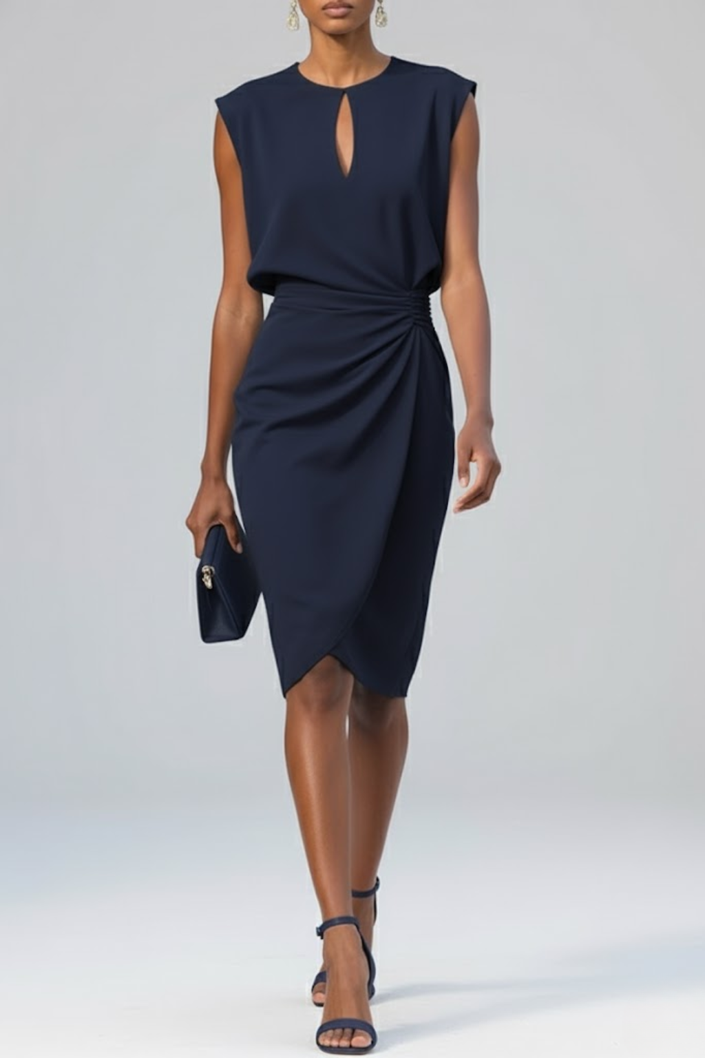 Ruca - Vestido Elegante Midi Drapeado