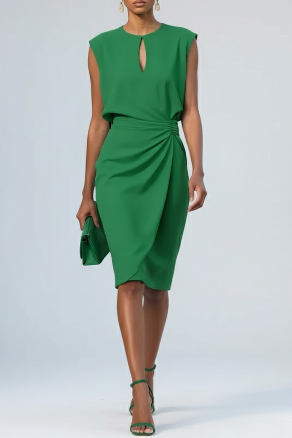Ruca - Vestido Elegante Midi Drapeado