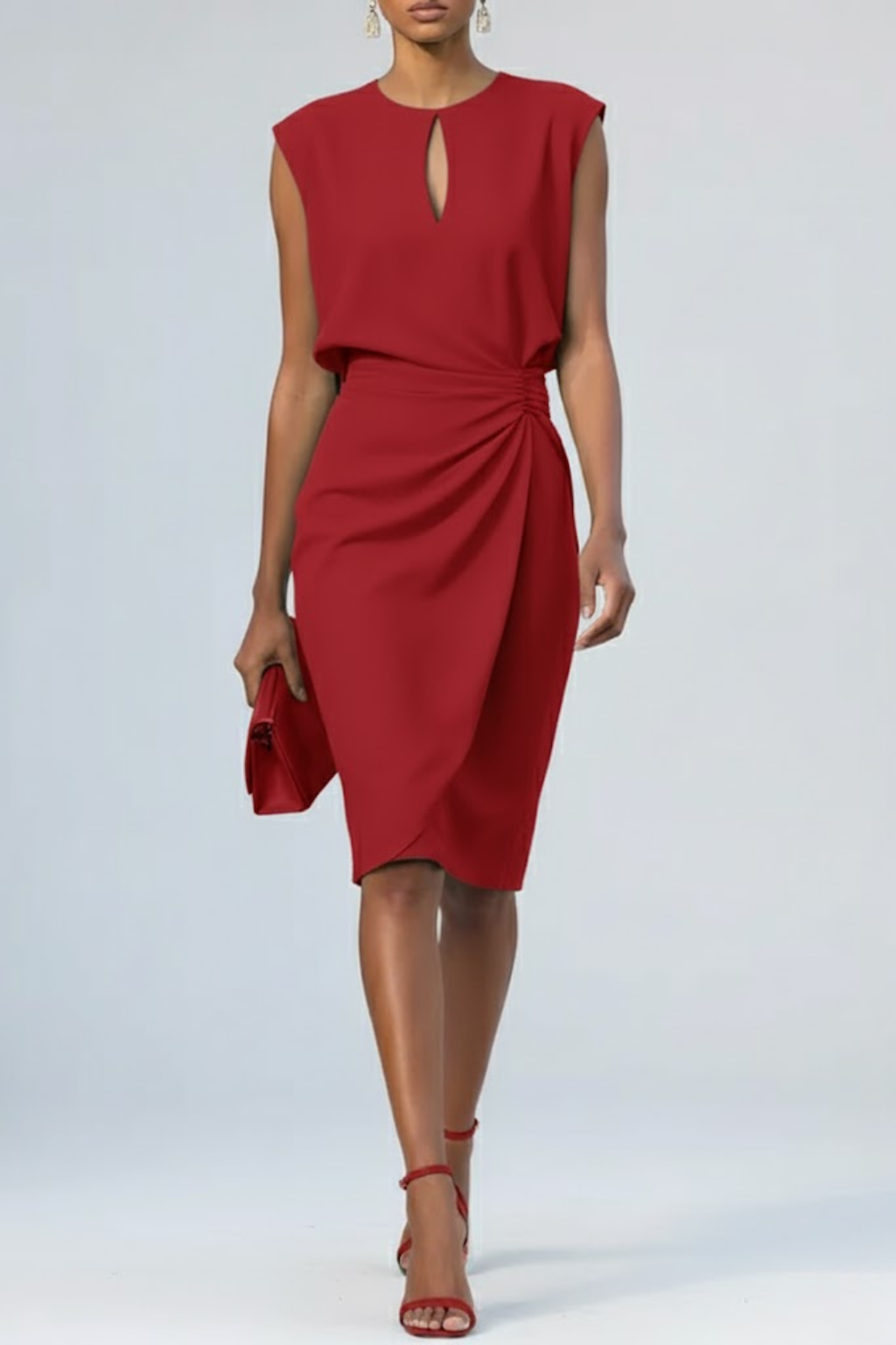 Ruca - Vestido Elegante Midi Drapeado