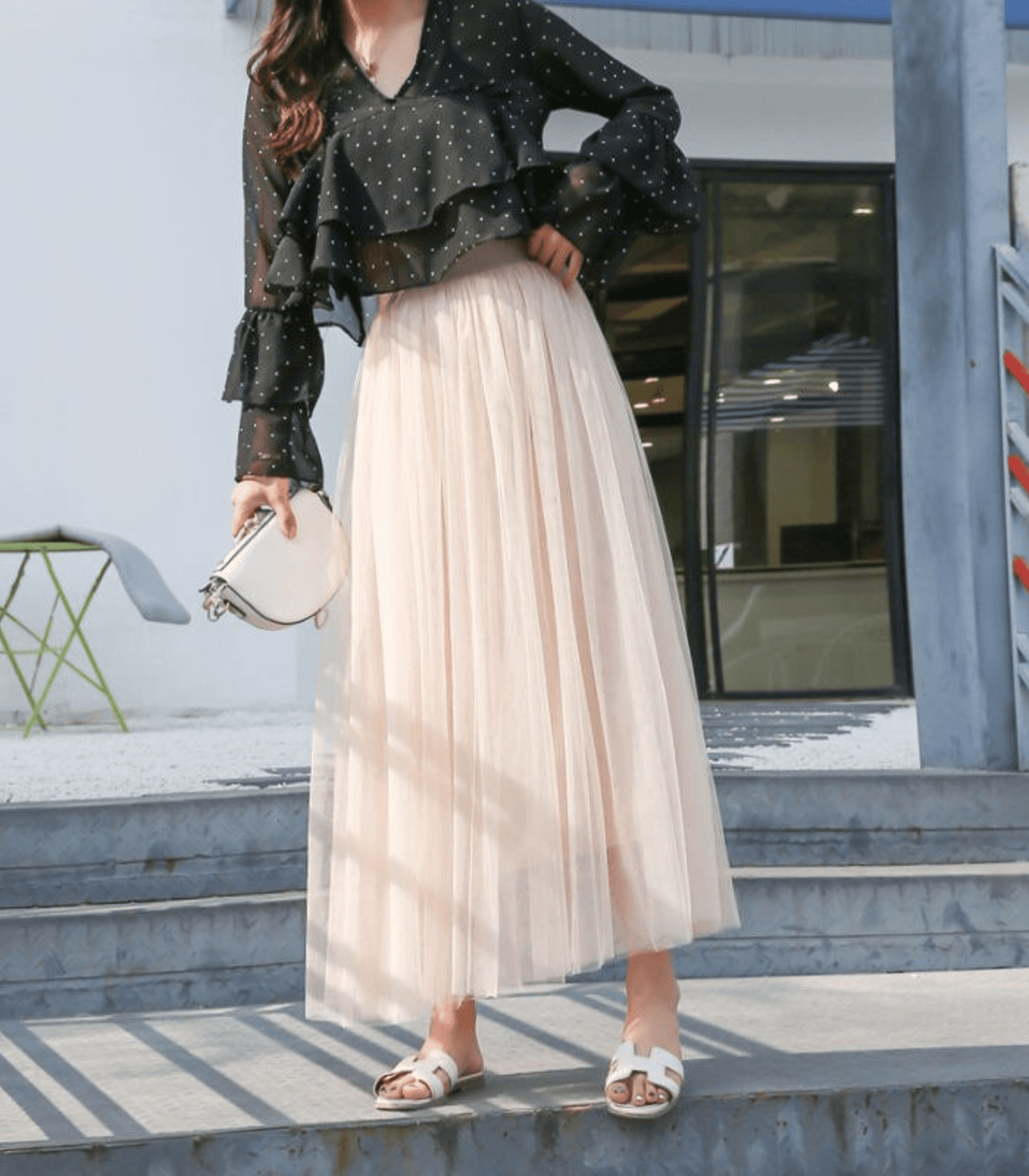 Chantal | Falda larga maxi tejido ligero