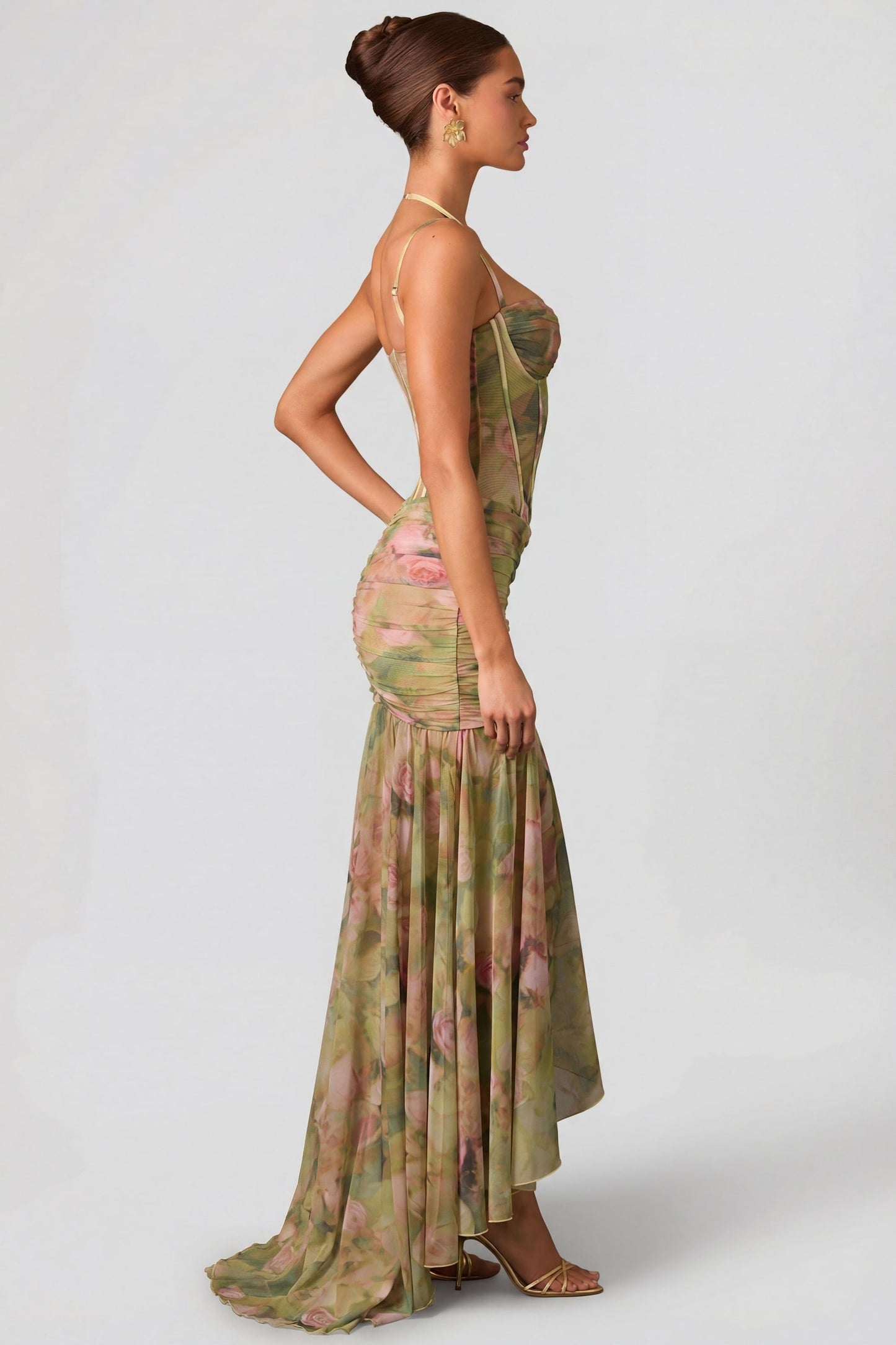 Vestido Valeria – Elegancia Asimétrica Floral