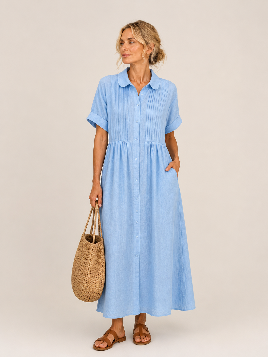 Capri - Vestido Midi Camisero Veraniego