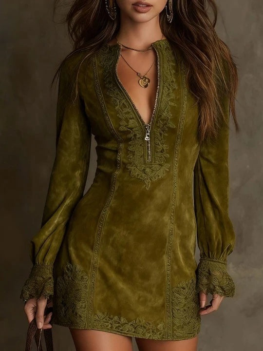 Déborah | Mini Vestido de Ante